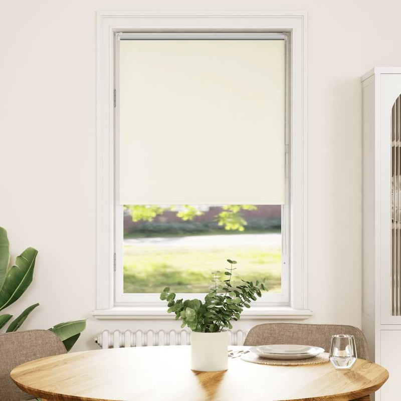 Roleta zaciemniająca Off White 75x130 cm Szerokość tkaniny vidaXL