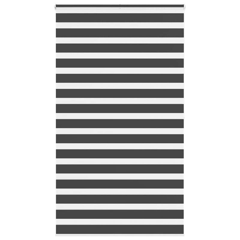 Roleta zebra, czarna, szerokość tkaniny 130,9 cm, poliester vidaXL