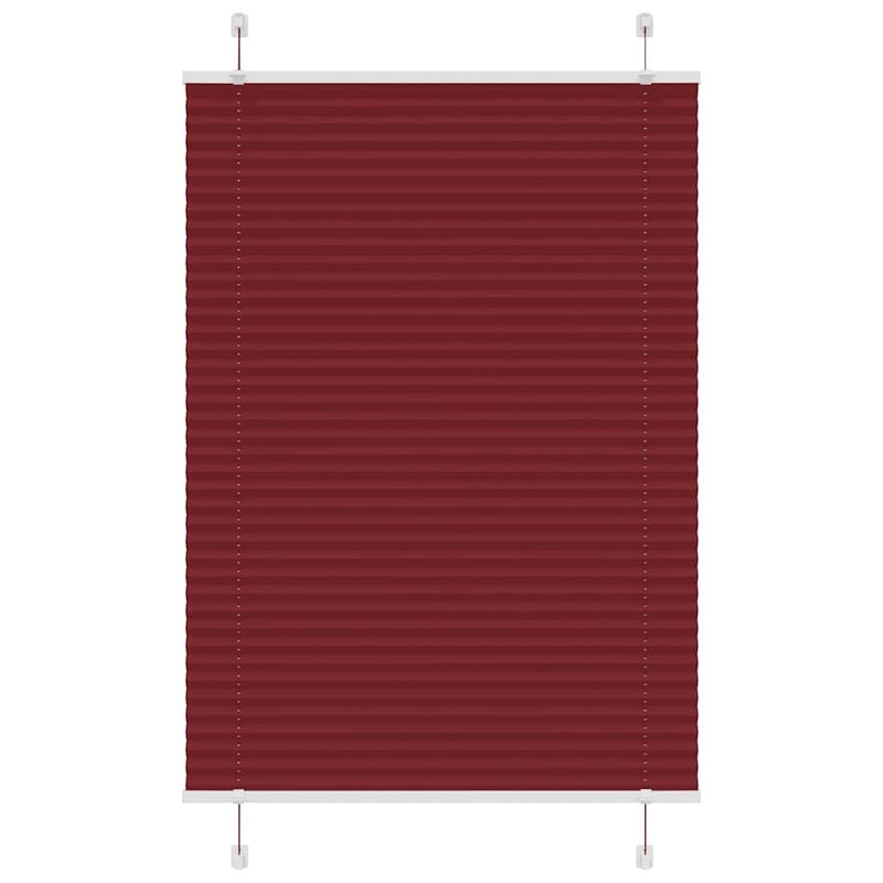 Roleta plisowana Bordowy Czerwony 100x100 cm Szerokość tkaniny vidaXL