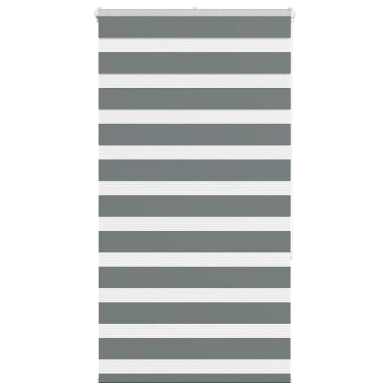 Roleta zebra, ciemnoszara, szerokość tkaniny 80,9 cm, poliester vidaXL