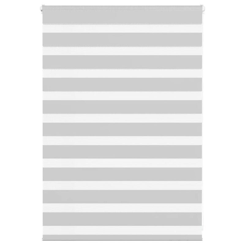 Roleta zebra, jasnoszara, szerokość tkaniny 110,9cm, poliester vidaXL