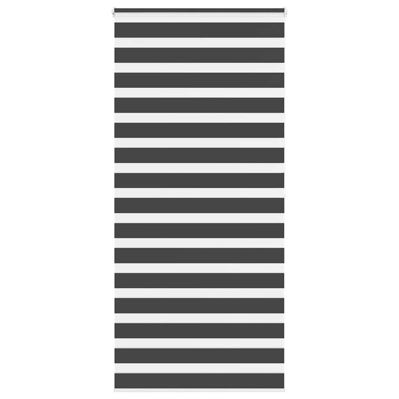 Roleta zebra, czarna, szerokość tkaniny 110,9 cm, poliester vidaXL