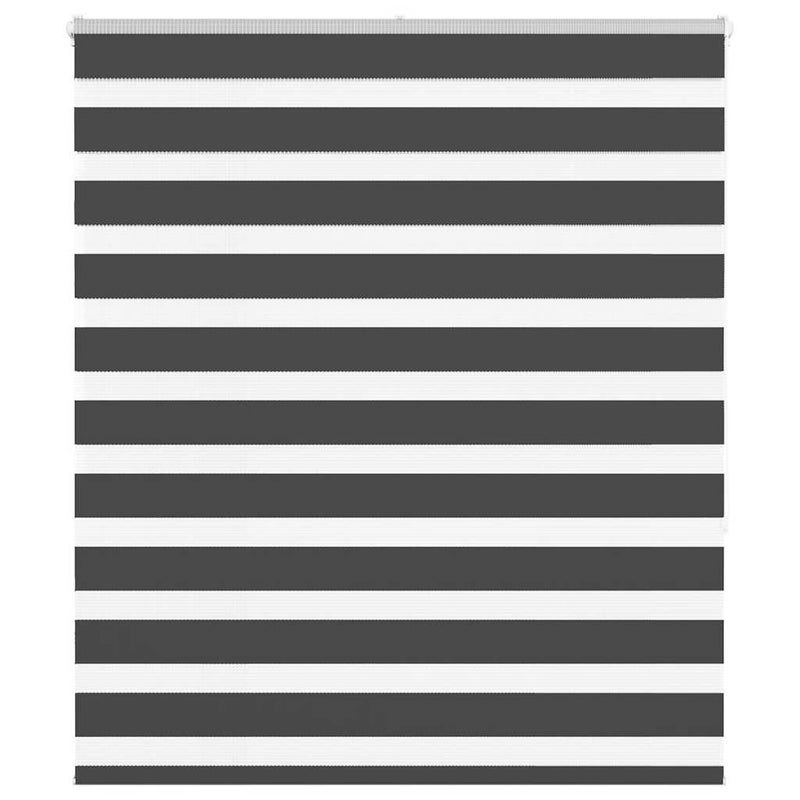 Roleta zebra, czarna, szerokość tkaniny 120,9cm, poliester vidaXL
