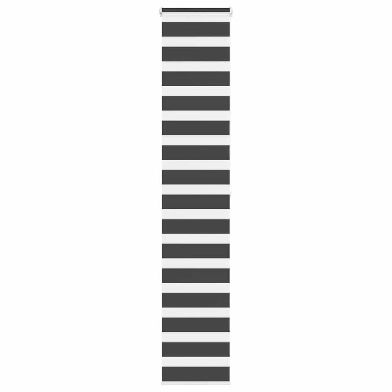 Roleta zebra, czarna, szerokość tkaniny 45,9 cm, poliester vidaXL