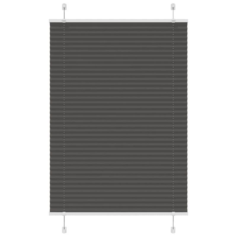 Roleta plisowana czarna 100x100 cm Szerokość tkaniny 99,4 cm vidaXL