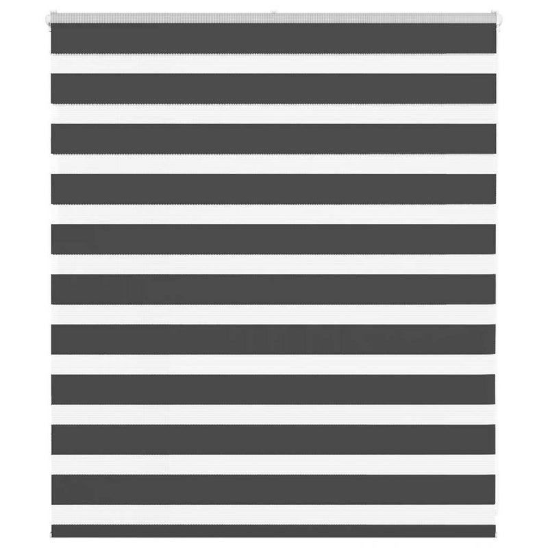 Roleta zebra, czarna, szerokość tkaniny 120,9cm, poliester vidaXL