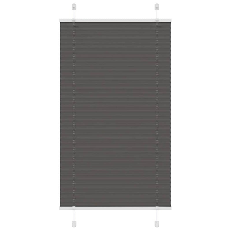 Roleta plisowana czarna 75x100 cm Szerokość tkaniny 74,4 cm vidaXL