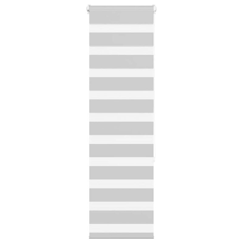 Roleta zebra, jasnoszara, szerokość tkaniny 40,9 cm, poliester vidaXL