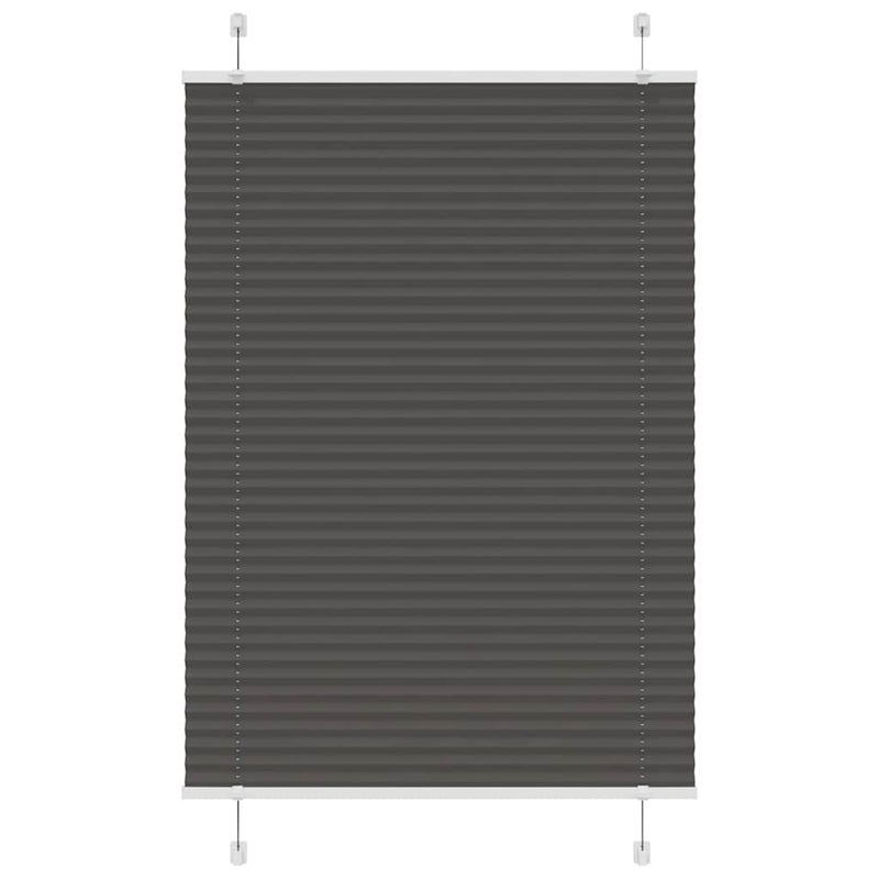 Roleta plisowana czarna 85x150 cm Szerokość tkaniny 84,4 cm vidaXL