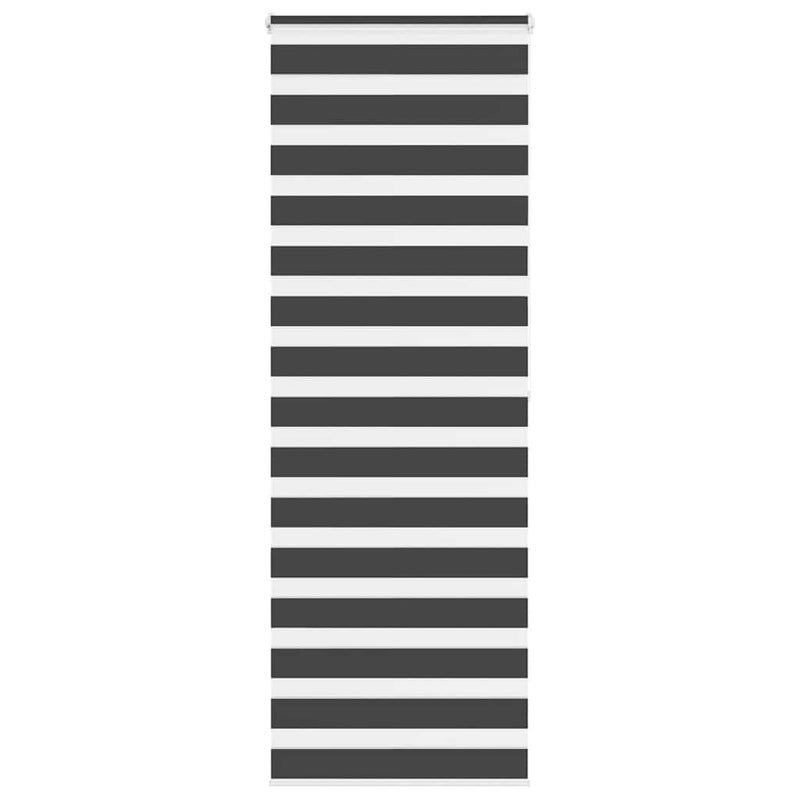 Roleta zebra, czarna, szerokość tkaniny 80,9 cm, poliester vidaXL