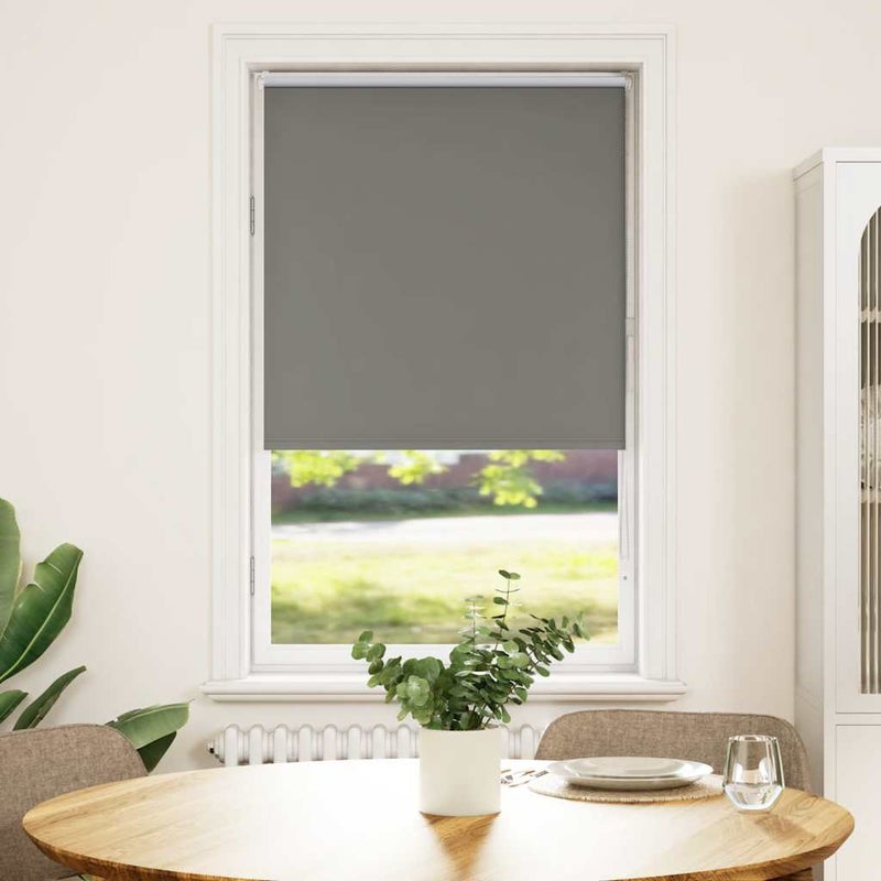 Roleta zaciemniająca szara 85x130 cm Szerokość tkaniny 80,7 cm vidaXL