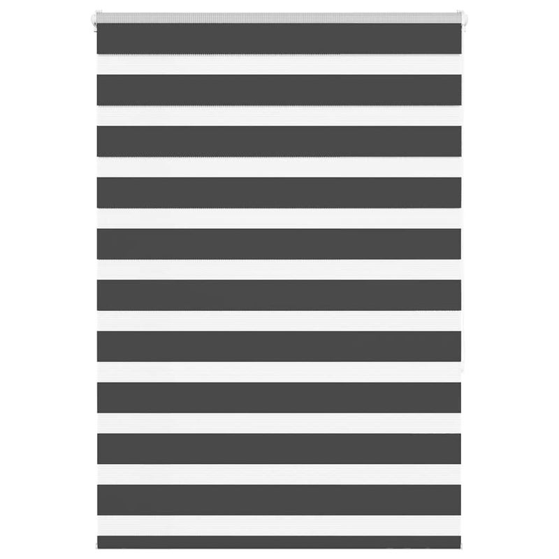 Roleta zebra, czarna, szerokość tkaniny 105,9cm, poliester vidaXL