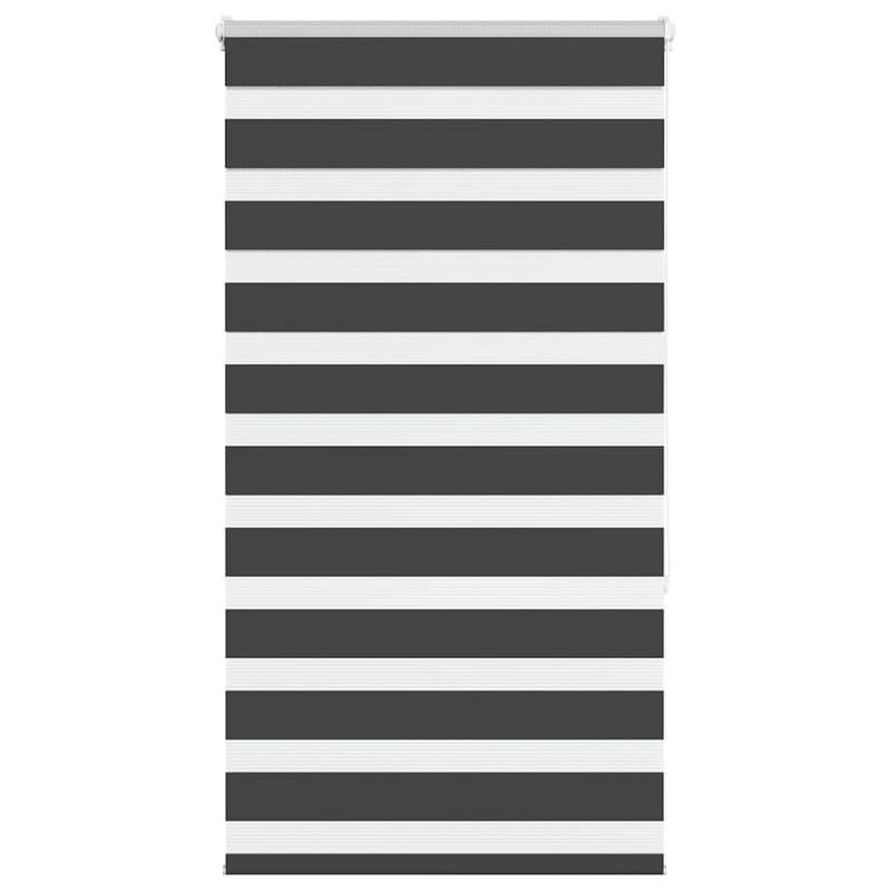 Roleta zebra, czarna, szerokość tkaniny 70,9 cm, poliester vidaXL