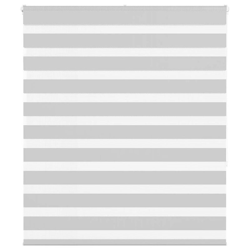 Roleta zebra, jasnoszara, szerokość tkaniny 115,9cm, poliester vidaXL