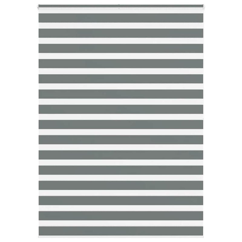 Roleta zebra, ciemnoszara, szerokość tkaniny 150,9cm, poliester vidaXL