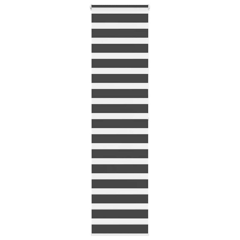 Roleta zebra, czarna, szerokość tkaniny 50,9 cm, poliester vidaXL