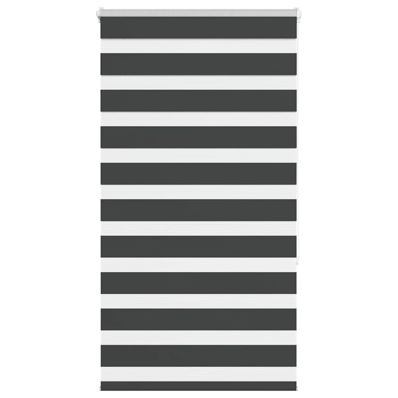 Roleta zebra, czarna, szerokość tkaniny 80,9 cm, poliester vidaXL
