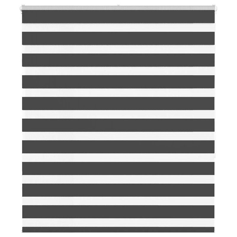 Roleta zebra, czarna, szerokość tkaniny 130,9cm, poliester vidaXL