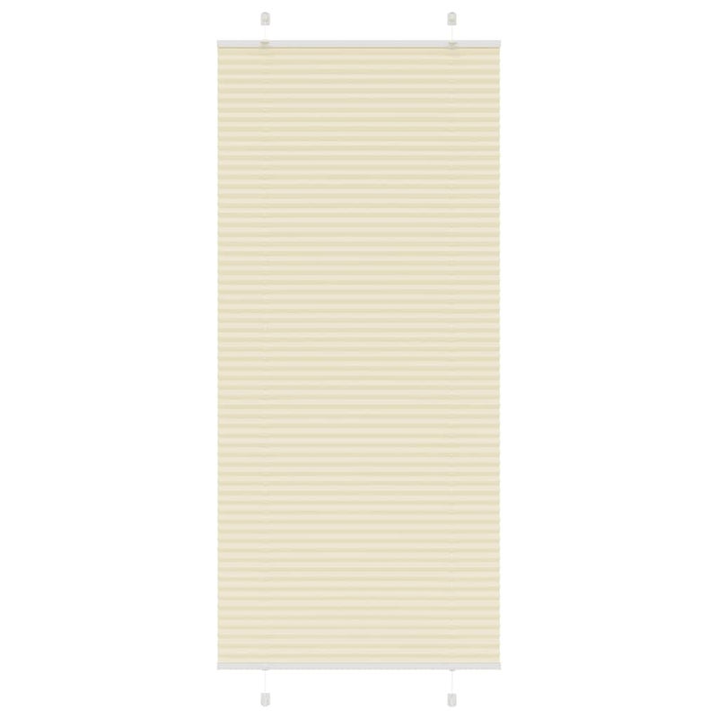 Roleta plisowana kremowa 85x200 cm Szerokość tkaniny 84,4 cm vidaXL
