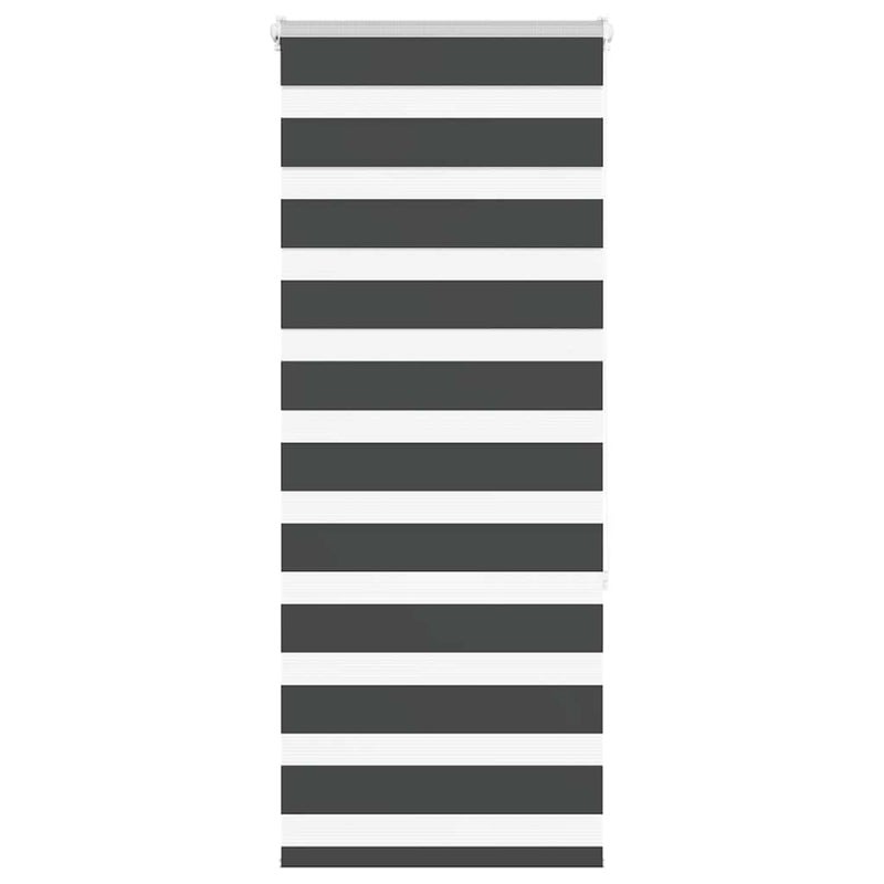 Roleta zebra, czarna, szerokość tkaniny 55,9 cm, poliester vidaXL