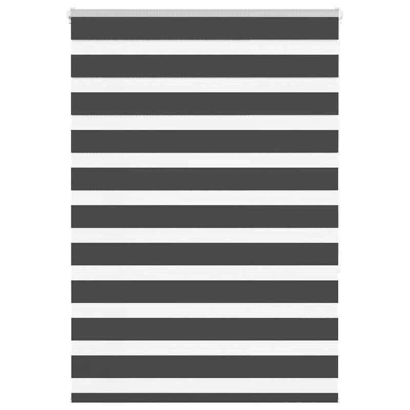 Roleta zebra, czarna, szerokość tkaniny 110,9cm, poliester vidaXL