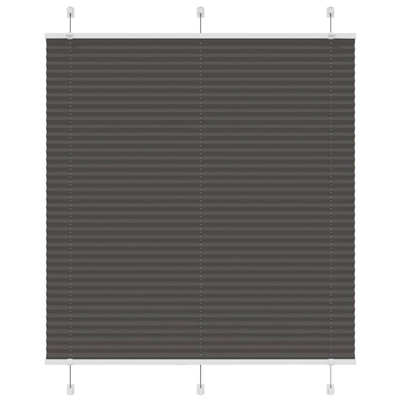 Roleta plisowana czarna 120x150 cm Szerokość tkaniny 119,4 cm vidaXL