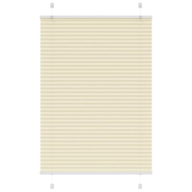 Roleta plisowana kremowa 90x100 cm Szerokość tkaniny 89,4 cm vidaXL