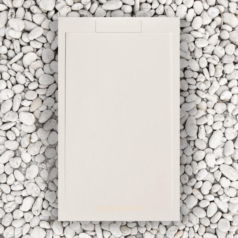 Brodzik PRYSZNICOWY 155X100 cm BEŻOWY Vulcano Line SLIM Z żywicy i proszku marmurowego z kratką boczną Z ŻYWICY MARMUROWEJ - FRASCIO