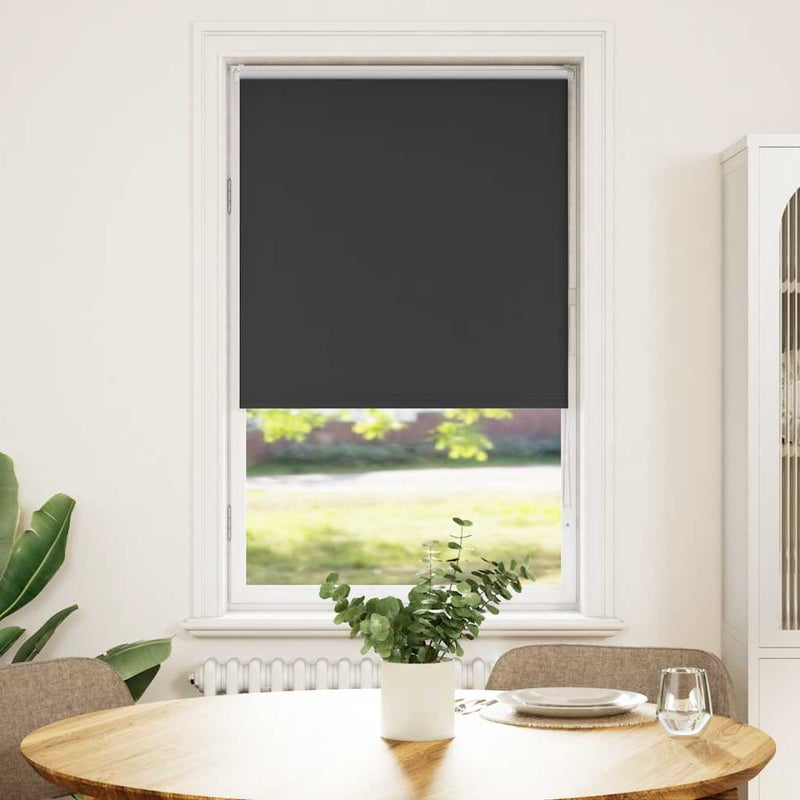 Roleta zaciemniająca czarny 70x130 cm Szerokość tkaniny 65,7 cm vidaXL