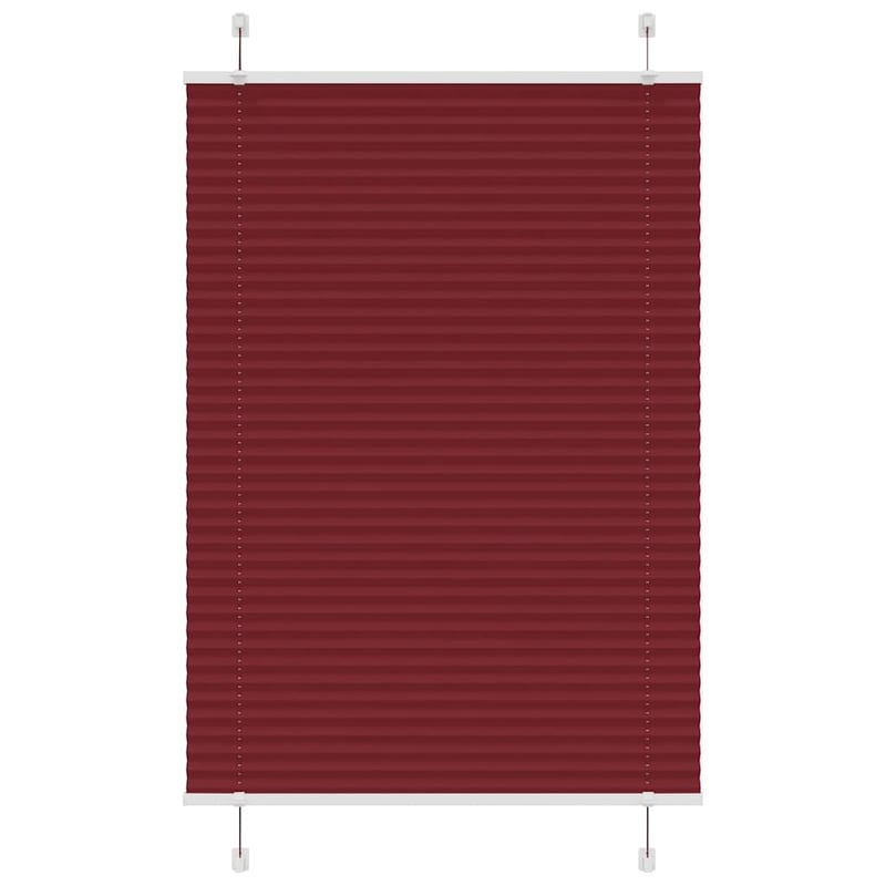 Roleta plisowana Bordowy Czerwony 85x100 cm Szerokość tkaniny vidaXL