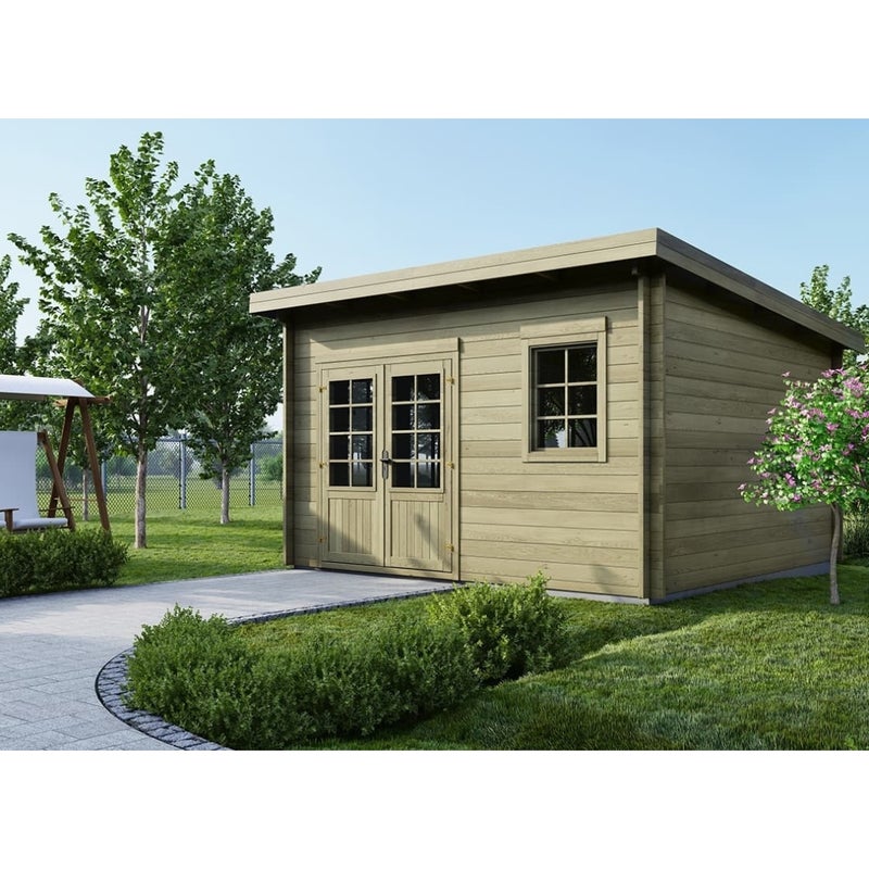 Domek ogrodowy ALTANKA 16 m2 - 4x4 m - 40 mm, drewniany, impregnowany, DOM716, 1szt.