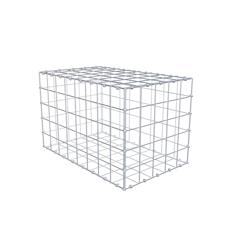 Gabion 80 cm x 50 cm x 50 cm (dł. x wys. x gł.), rozmiar oczek 10 x 10 cm, pierścień spiralny