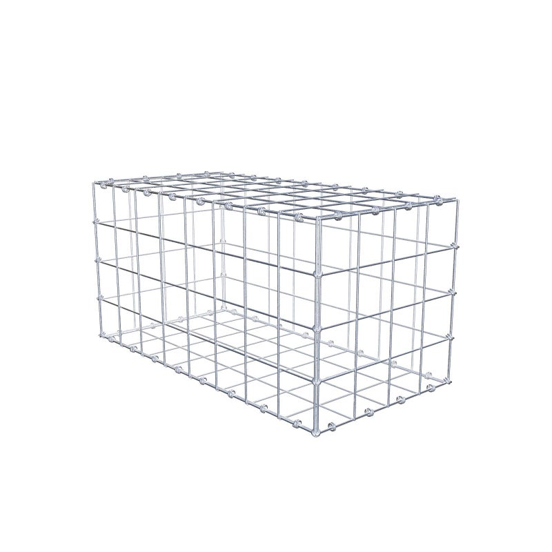 Gabion 80 cm x 40 cm x 40 cm (dł. x wys. x gł.), rozmiar oczka 10 x 10 cm, pierścień spiralny