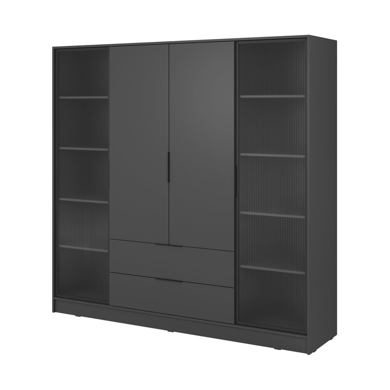 Szafa grafitowa, 206 x 200 x 51 cm