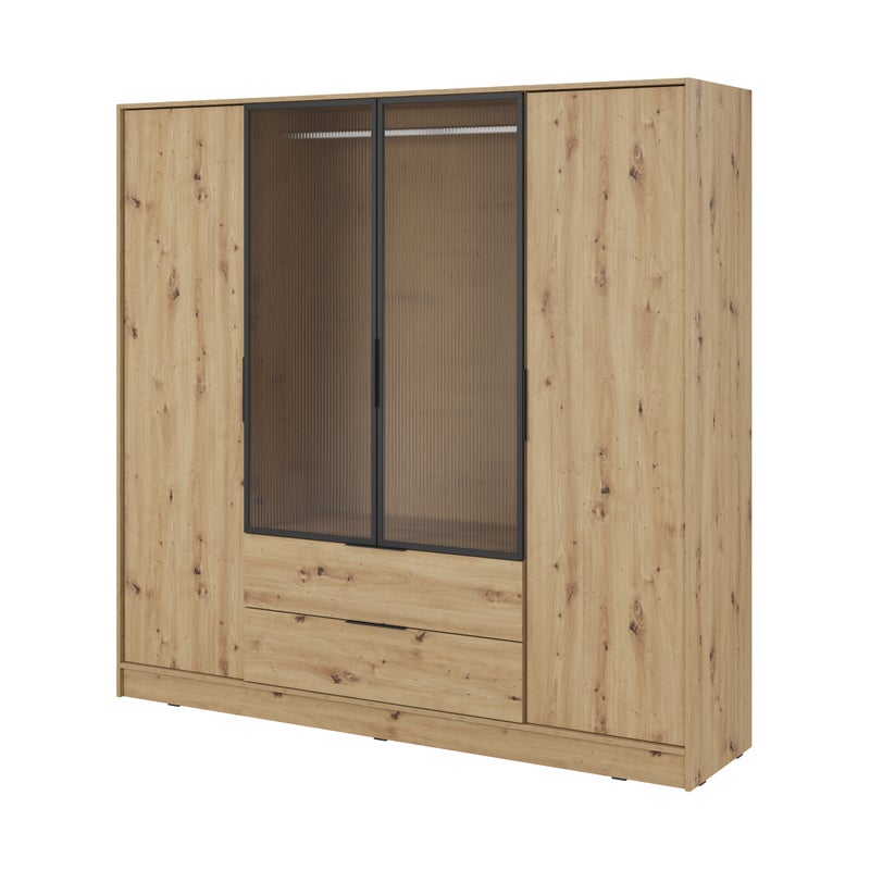 Szafa, ręcznie robiona, dąb, 206 x 200 x 51 cm