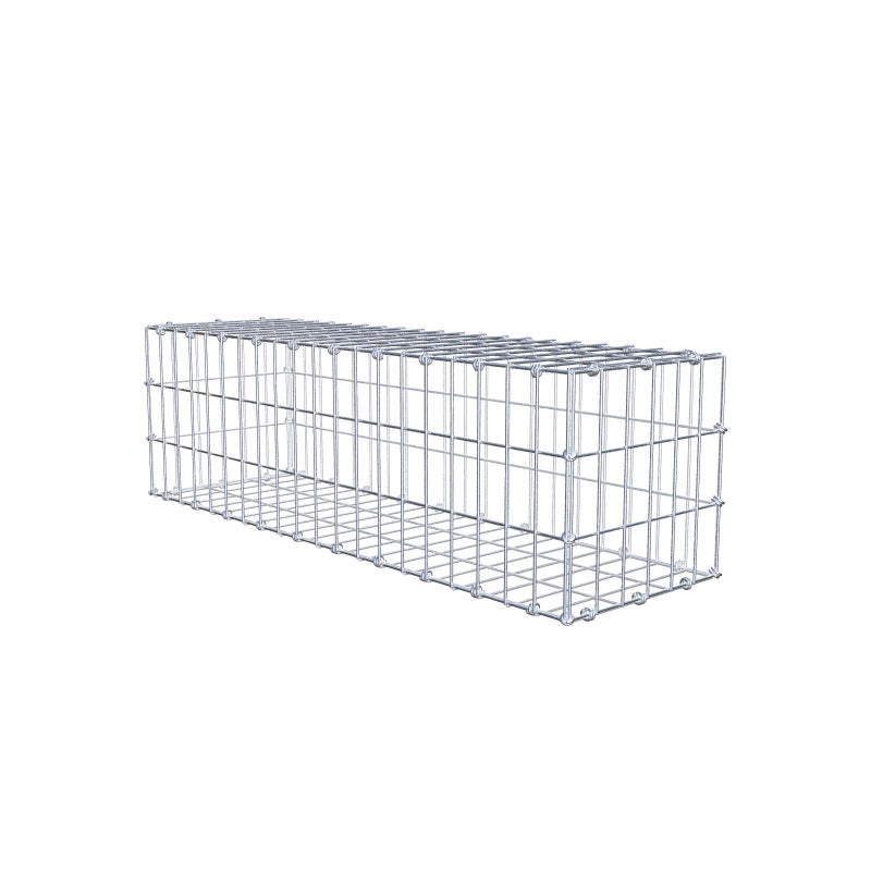 Gabion 100 cm x 30 cm x 30 cm (dł. x wys. x gł.), rozmiar oczek 5 x 10 cm, pierścień spiralny