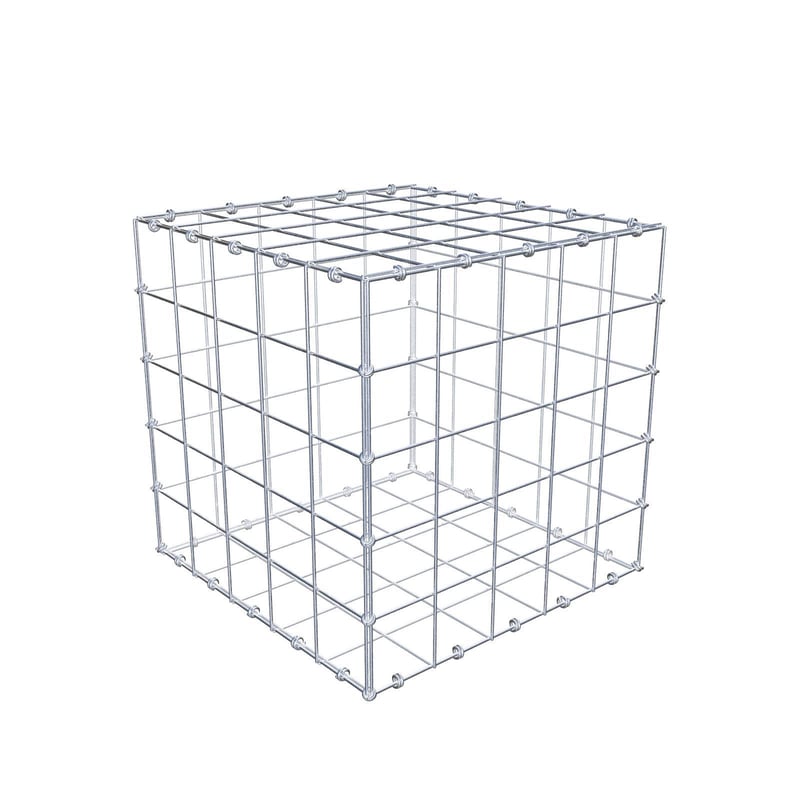 Gabion 50 cm x 50 cm x 50 cm (dł. x wys. x gł.), rozmiar oczka 10 x 10 cm, pierścień spiralny