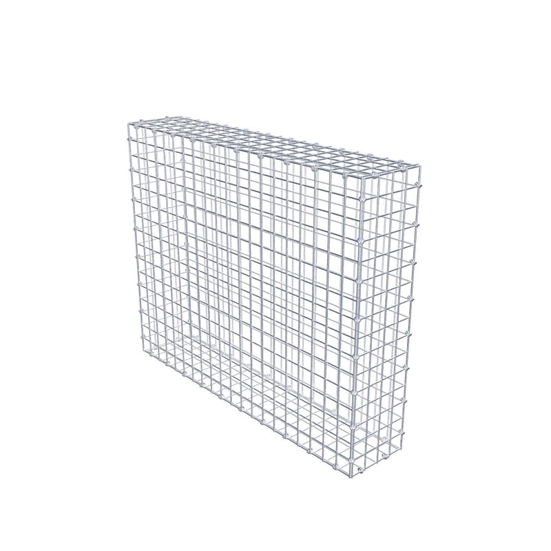Gabion 100 cm x 80 cm x 20 cm (dł. x wys. x gł.), rozmiar oczek 5 x 5 cm, pierścień spiralny