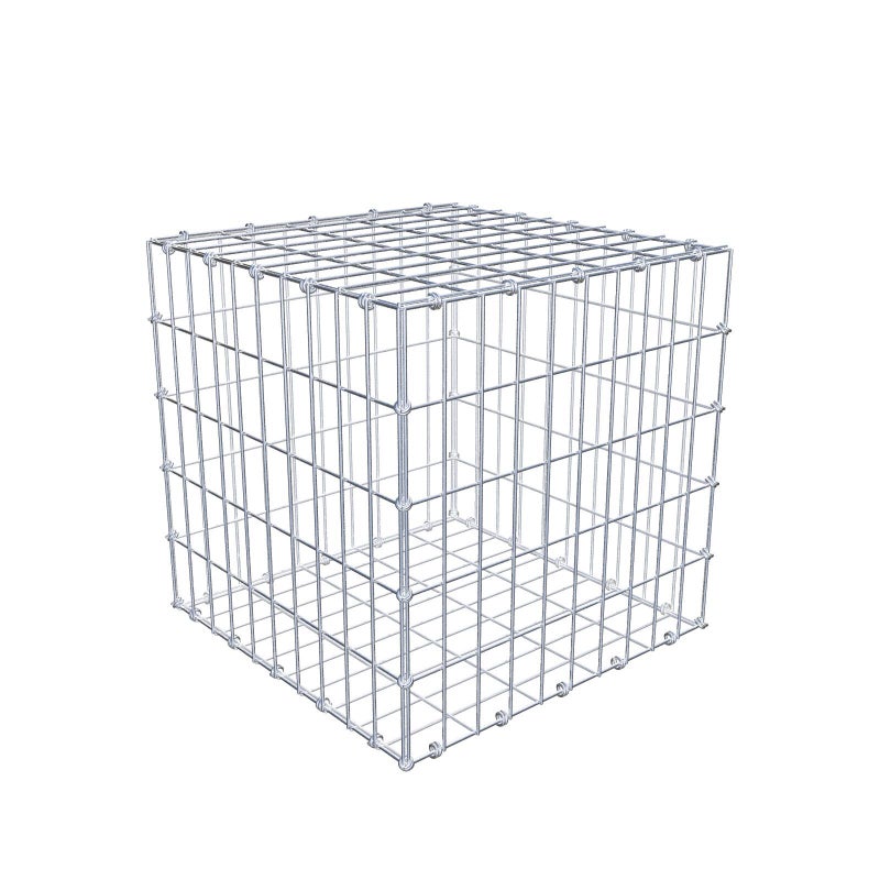 Gabion 50 cm x 50 cm x 50 cm (dł. x wys. x gł.), rozmiar oczek 5 x 10 cm, pierścień spiralny