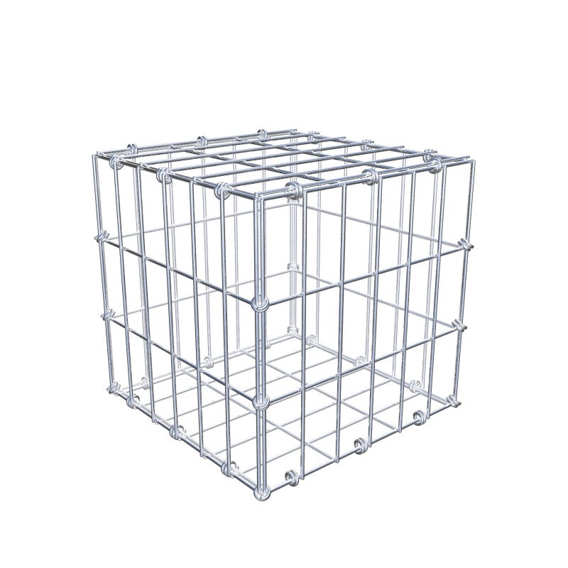 Gabion 30 cm x 30 cm x 30 cm (dł. x wys. x gł.), rozmiar oczek 5 x 10 cm, pierścień spiralny