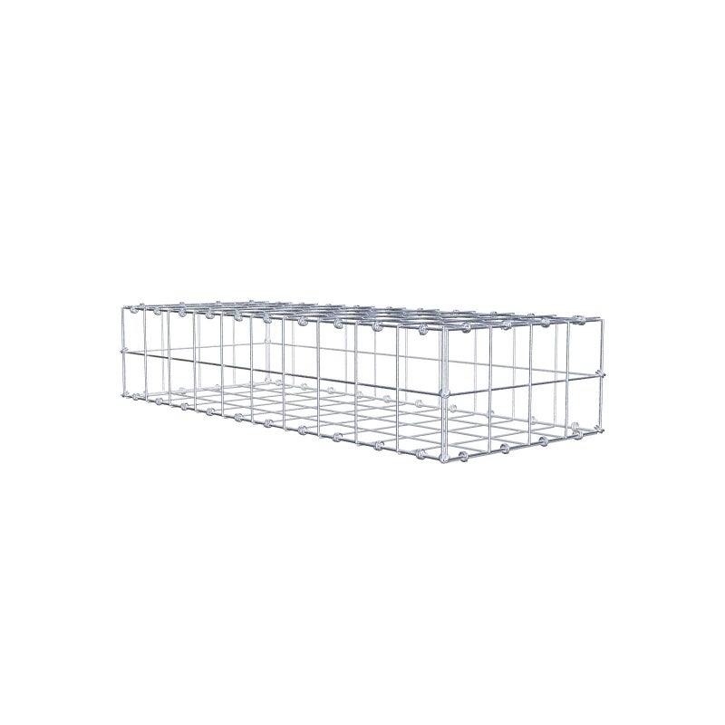 Gabion 100 cm x 20 cm x 40 cm (dł. x wys. x gł.), rozmiar oczek 10 x 10 cm, pierścień spiralny