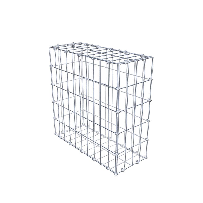 Gabion 50 cm x 50 cm x 20 cm (dł. x wys. x gł.), rozmiar oczek 5 x 10 cm, pierścień spiralny
