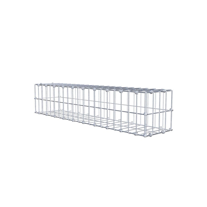 Gabion 100 cm x 20 cm x 20 cm (dł. x wys. x gł.), rozmiar oczek 5 x 10 cm, pierścień spiralny