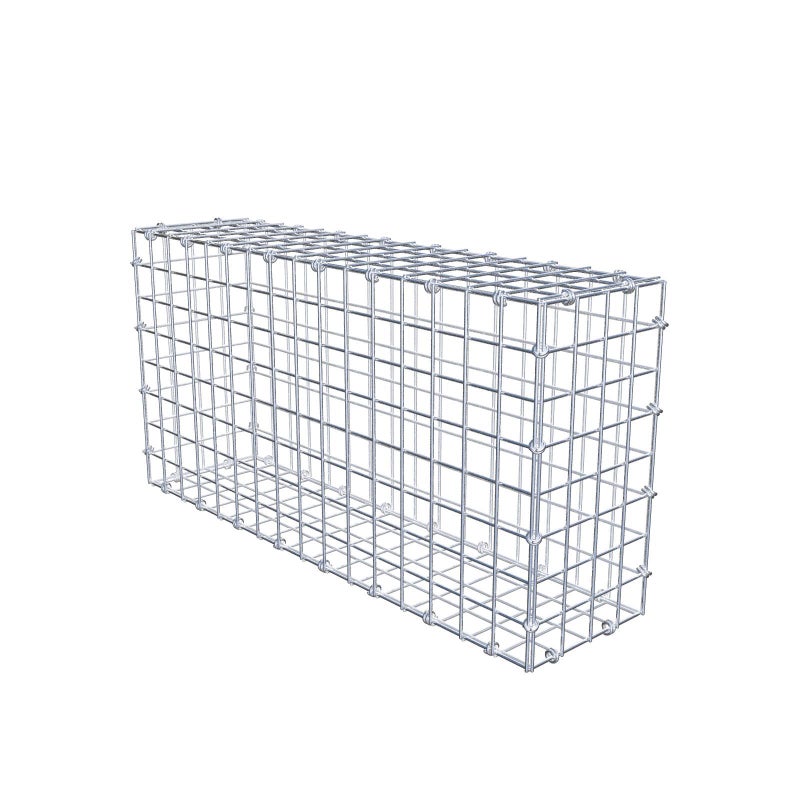 Gabion 80 cm x 40 cm x 20 cm (dł. x wys. x gł.), rozmiar oczek 5 x 5 cm, pierścień spiralny