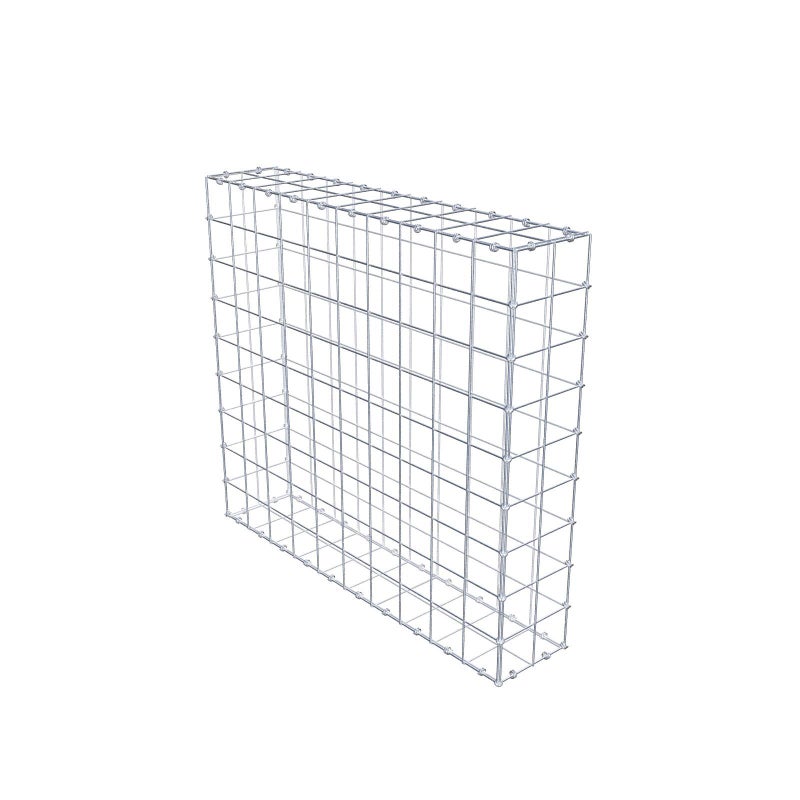 Gabion 100 cm x 90 cm x 20 cm (dł. x wys. x gł.), rozmiar oczka 10 x 10 cm, pierścień spiralny