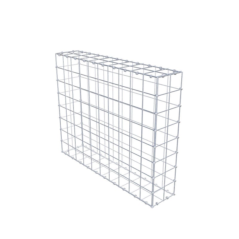 Gabion 100 cm x 80 cm x 20 cm (dł. x wys. x gł.), rozmiar oczka 10 x 10 cm, pierścień spiralny