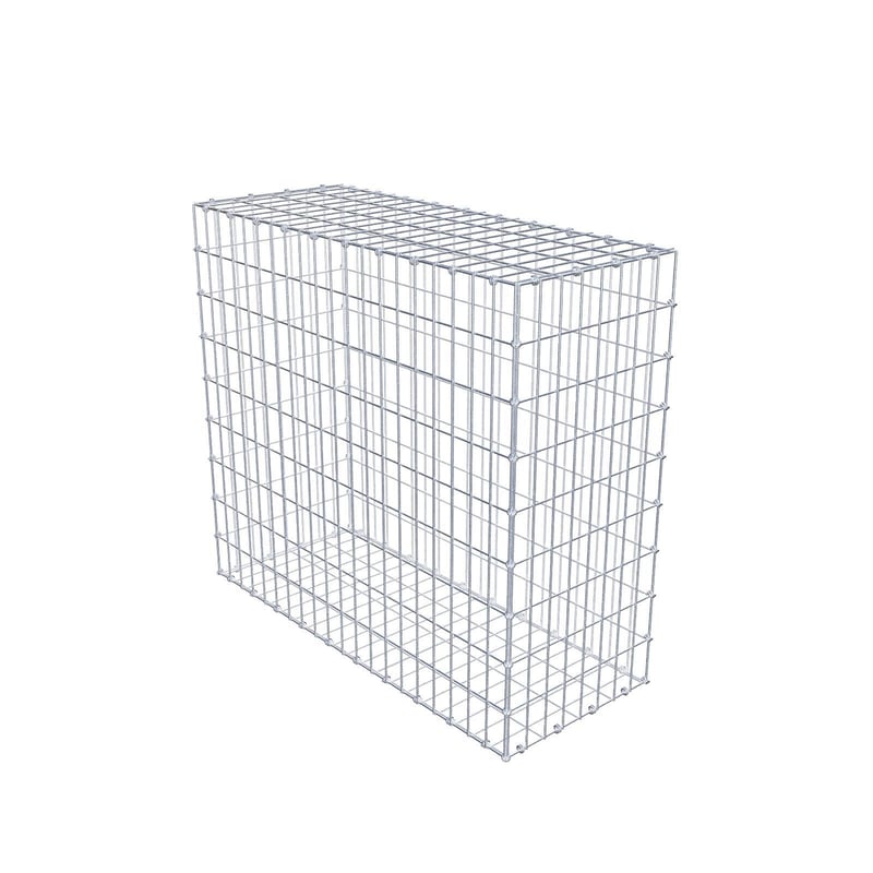 Gabion 100 cm x 90 cm x 40 cm (dł. x wys. x gł.), rozmiar oczek 5 x 10 cm, pierścień spiralny