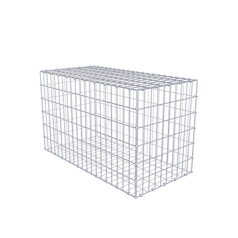 Gabion 100 cm x 60 cm x 50 cm (dł. x wys. x gł.), rozmiar oczek 5 x 10 cm, pierścień spiralny