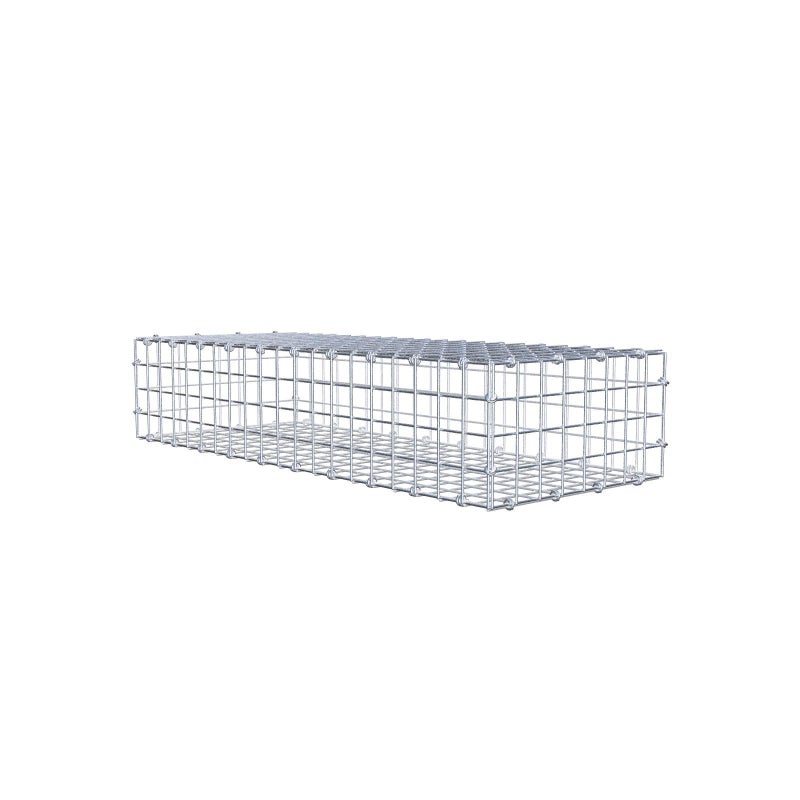 Gabion 100 cm x 20 cm x 40 cm (dł. x wys. x gł.), rozmiar oczek 5 x 5 cm, pierścień spiralny