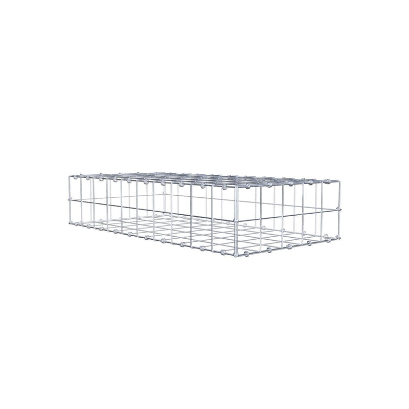 Gabion 100 cm x 20 cm x 50 cm (dł. x wys. x gł.), rozmiar oczka 10 x 10 cm, pierścień spiralny